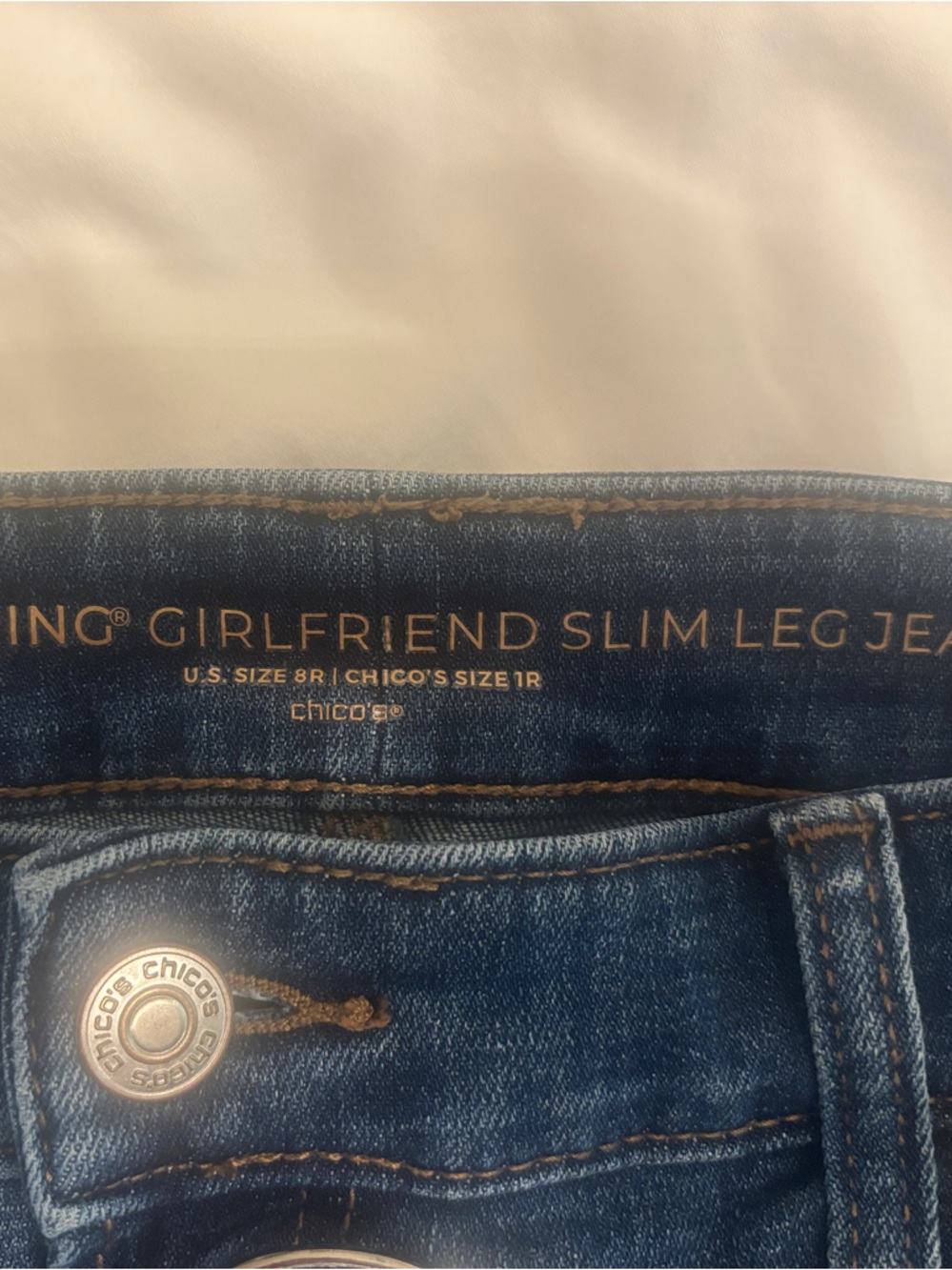 Chico's Dark Blue Denim Slim Leg Jeans